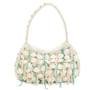 Chic Shell-Embellished Shoulder Handbag